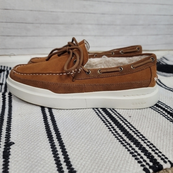 Cole Haan Grandpro Rally Slipon Moccasin Loafer in Tan, sz 7 - Picture 2 of 15